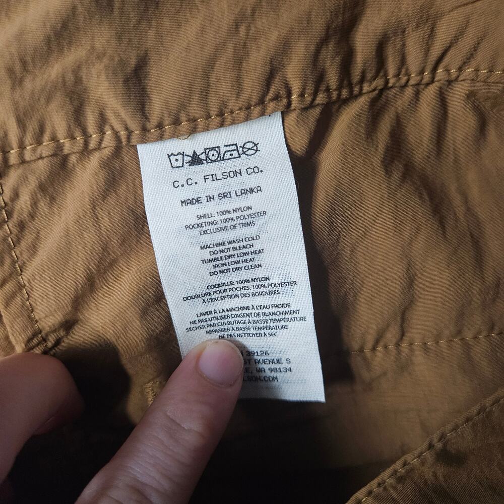 Filson Gained Canyon Men Flat Front Brown Chino Shorts Gorpcore Hiking Outdoor - Picture 6 of 8